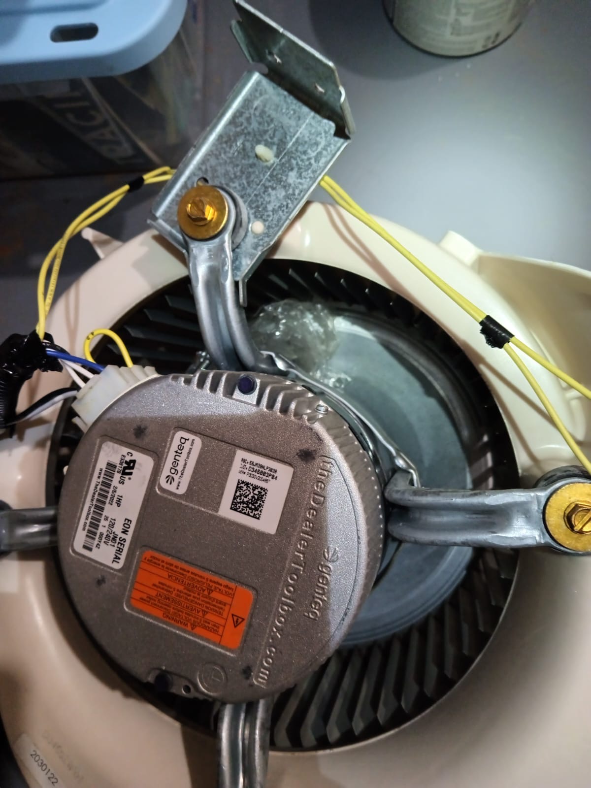 ECM blower motor being replaced